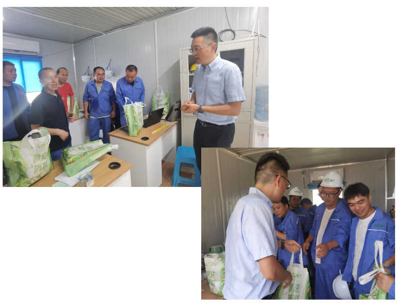 关怀一线 致敬匠心 | pa视讯集团股份开展项目现场夏日“送清凉”慰问活动